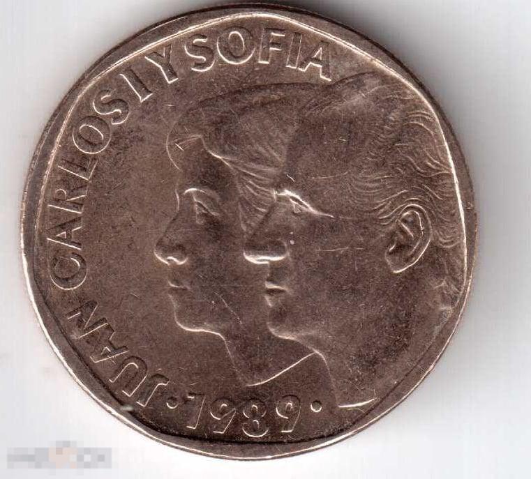 Монеты Испании: 500 песет, 1989 год