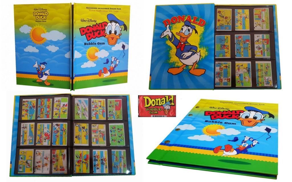 Полный набор вкладышей Дональд (Donald) 103 шт (есть Редкий) + 4 Обёртки + Новый Альбом + Жевачка !