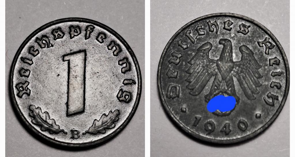 Германия 1 пфенниг  1940 В Цинк