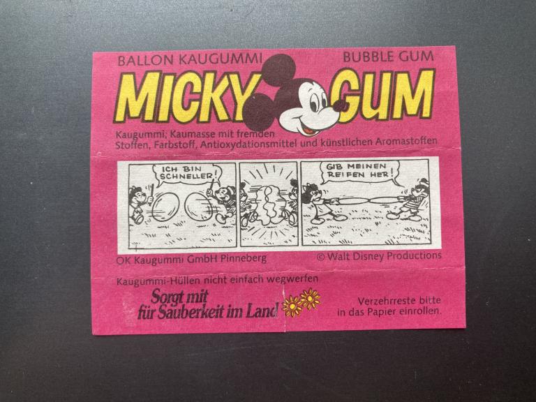 Micky gum Walt disney baloon kaugummi