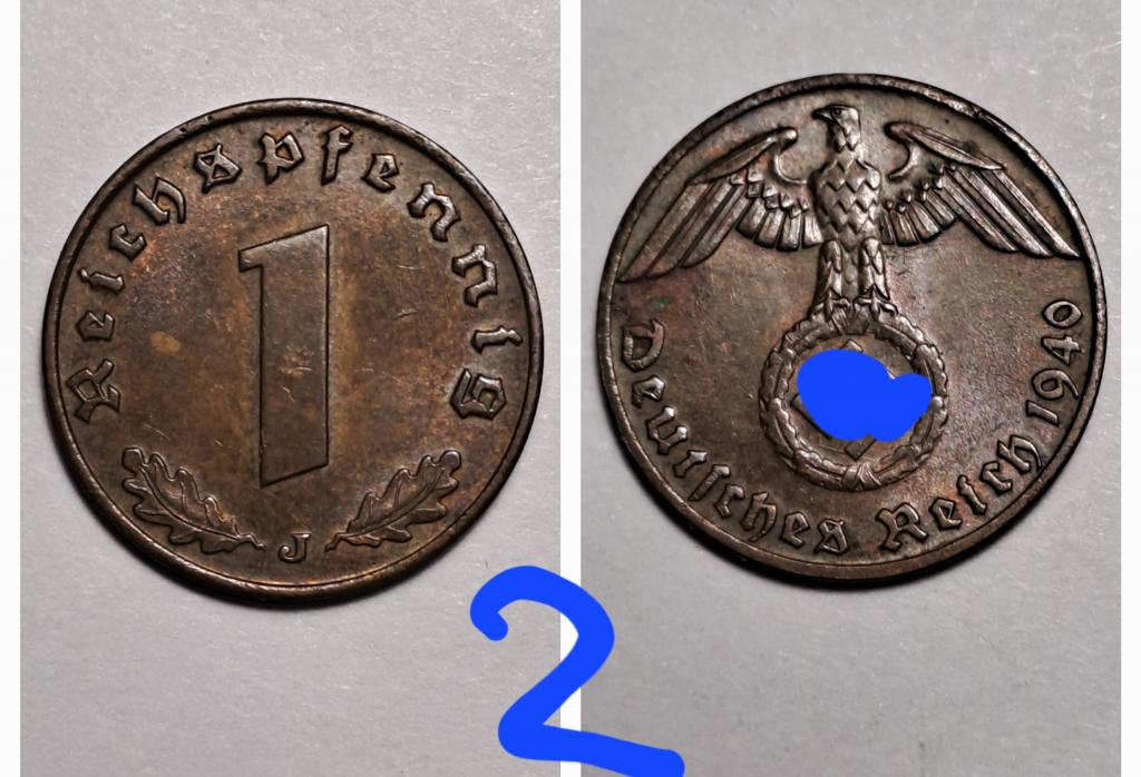 Германия 1 пфенниг  1940 J