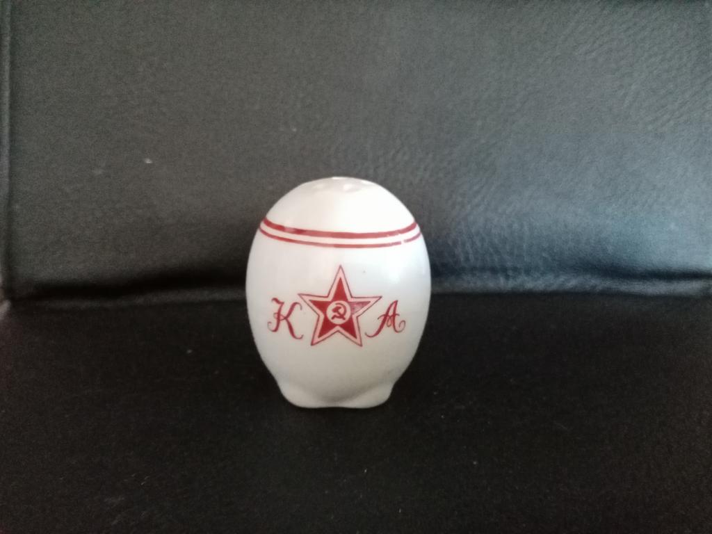 Агитфарфор  Агитационный фарфор солонка   К А   Красная Армия   1940  годы