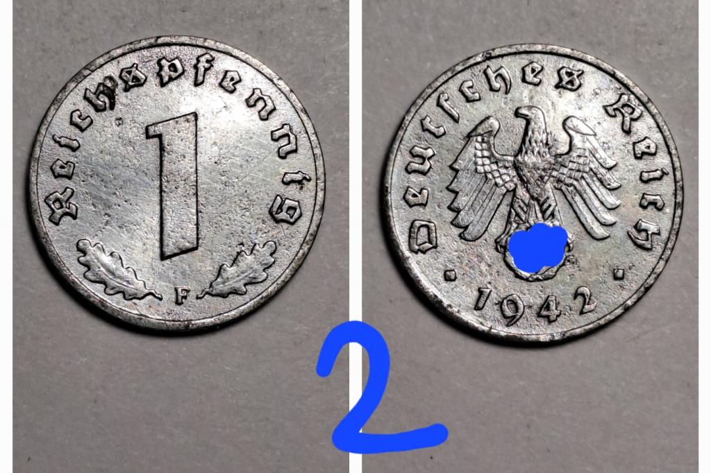 Германия 1 пфенниг  1942 F