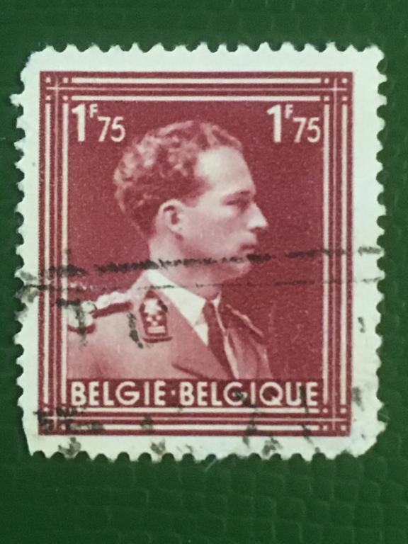 Марка. Король Леопольд. Бельгия. 1950 г.