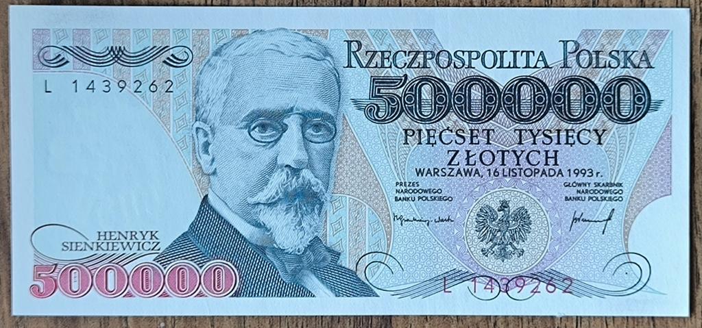 Польша 50000 злотых 1990 г. Генрих Сенкевич. P-161a. ПРЕСС - UNC. Серия K