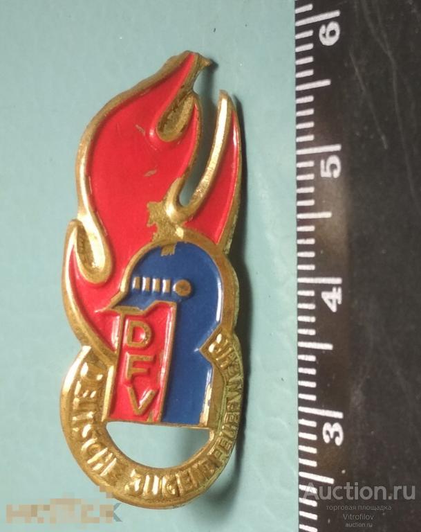 Знак кокарда добровольного пожарного общества Германия 0419-05