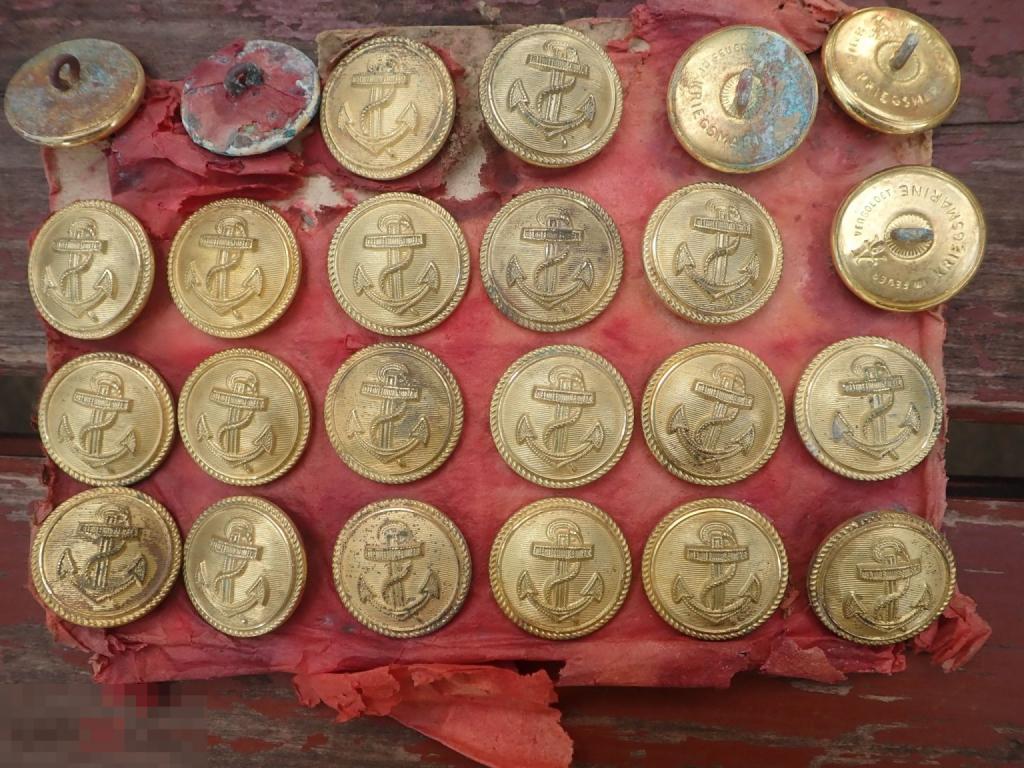 Пуговицы Кригсмарине Бунтметалл Ассман  24 штуки