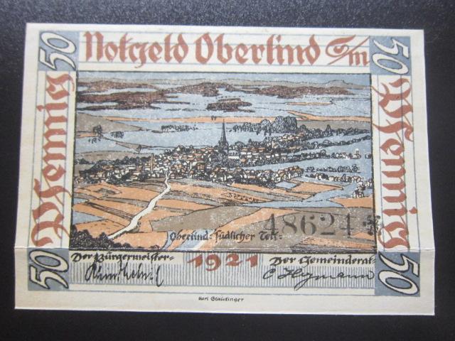 ГЕРМАНИЯ НОТГЕЛЬД    50  ПФЕННИГОВ      OBERLIND