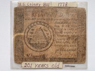 РАРИТЕТ! США, Континентальный конгресс, 50 долларов, 1778 год; Хорошее состояние