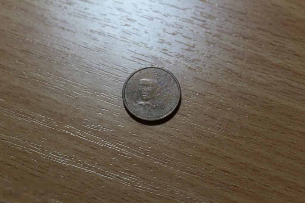 Франция 2 евроцента 2001 г.