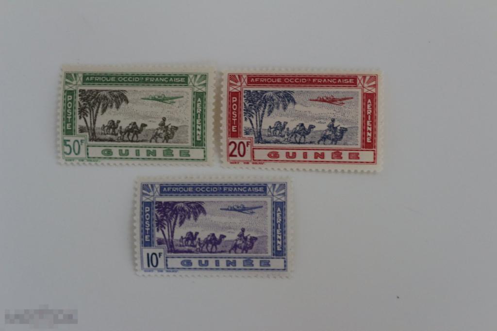 Гвинея серия 3 марки, чистая, авиапочта, авиация 1942 г.