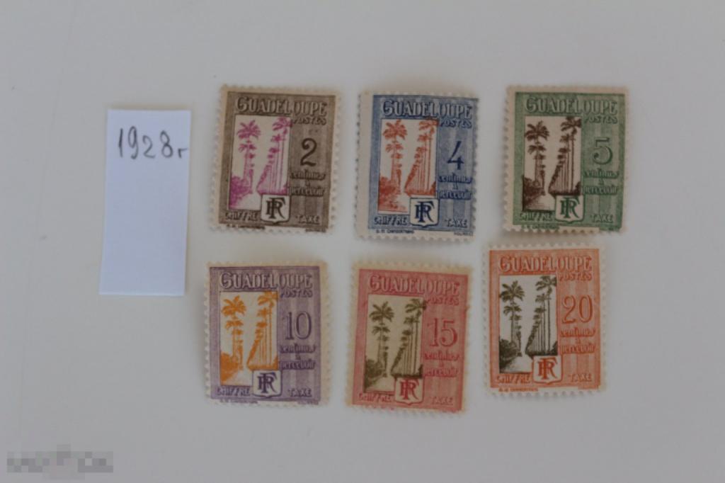 Гваделупа, 1928 серия 6 марок, чистая