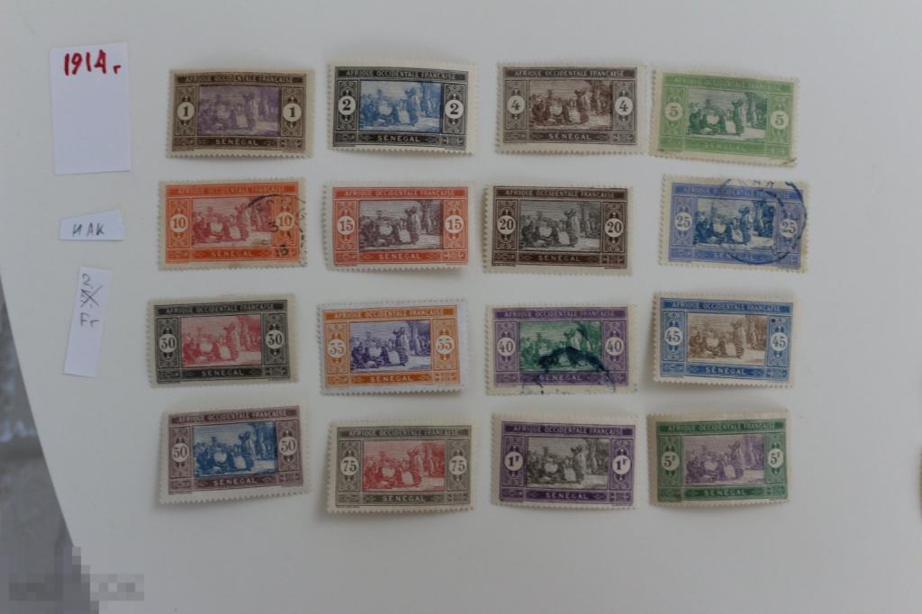 Сенегал 1914 г. чистая/гашеная серия 16 марок Этнос