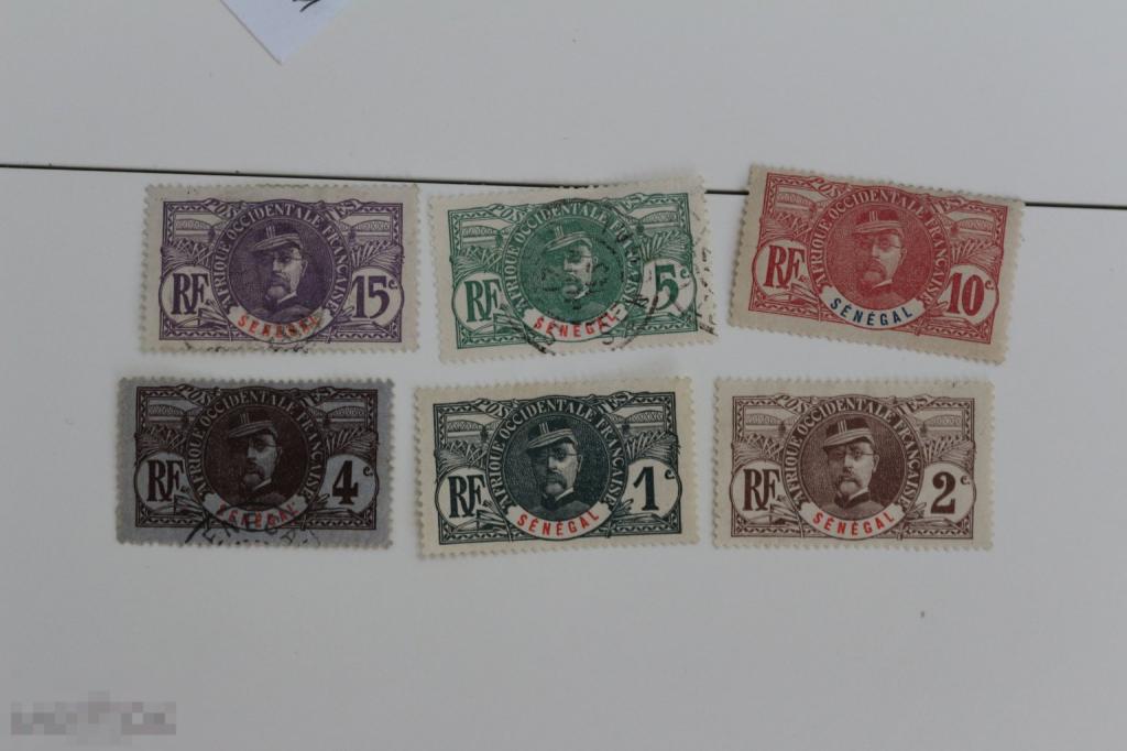 Сенегал 1906 г. чистая/гашеная серия 6 марок Стандарт