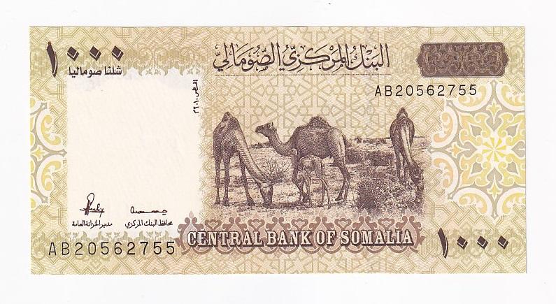 Сомали Банкнота 1000 шиллингов 2010 год UNC (42048)