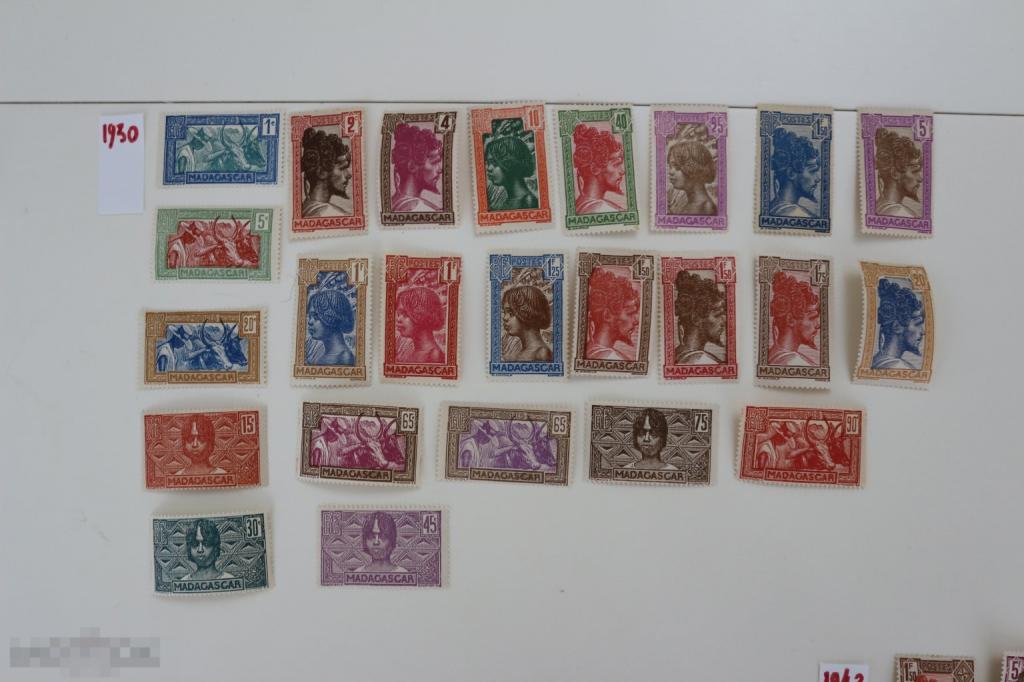 Французские колонии Мадагаскар серия 24 марки чистая, без наклеек, 1930 г. стандарты