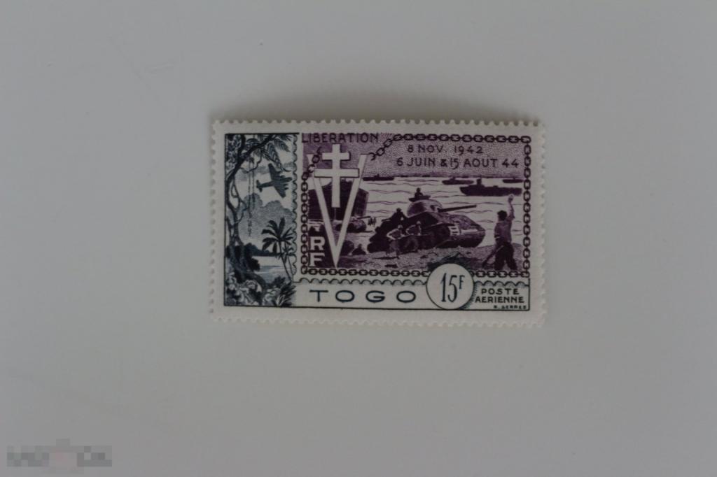 Французские колонии Того чистая, без наклейки 1942 г. авиапочта