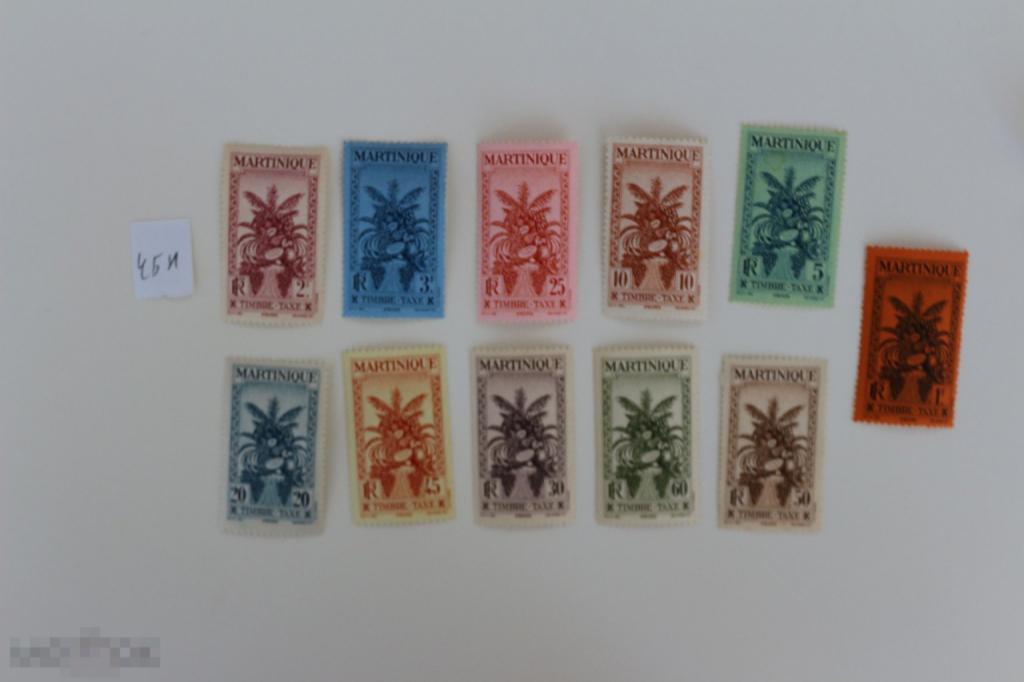 Мартиника 1933 чистая серия 11 марок