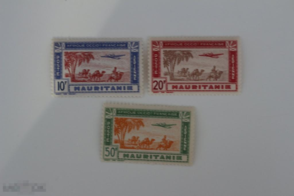 Мавритания 1942 г. серия 3 марки авиапочта чистая