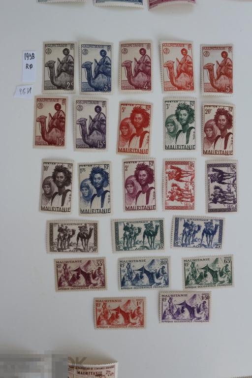 Мавритания 1938, серия 23 марки Верблюды и др, чистая