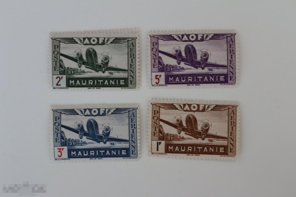 Мавритания 1942 г. серия 4 марки авиапочта