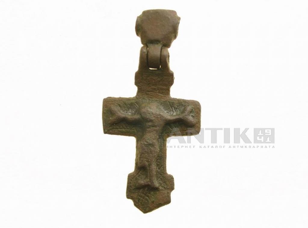 Крест тельный с подвижным оглавием,  XV - XVI век