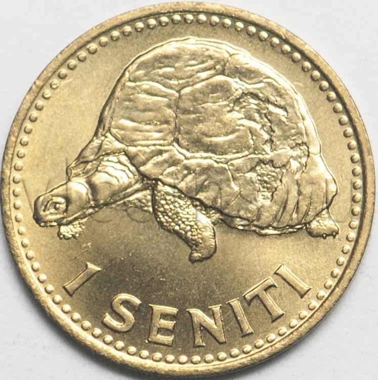 Тонга 1 сенити 1974 Черепаха UNC 60391