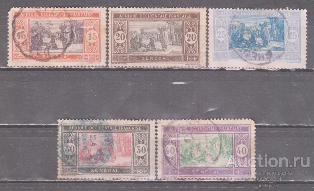 Сенегал 1914 рынок Mi58-61,63