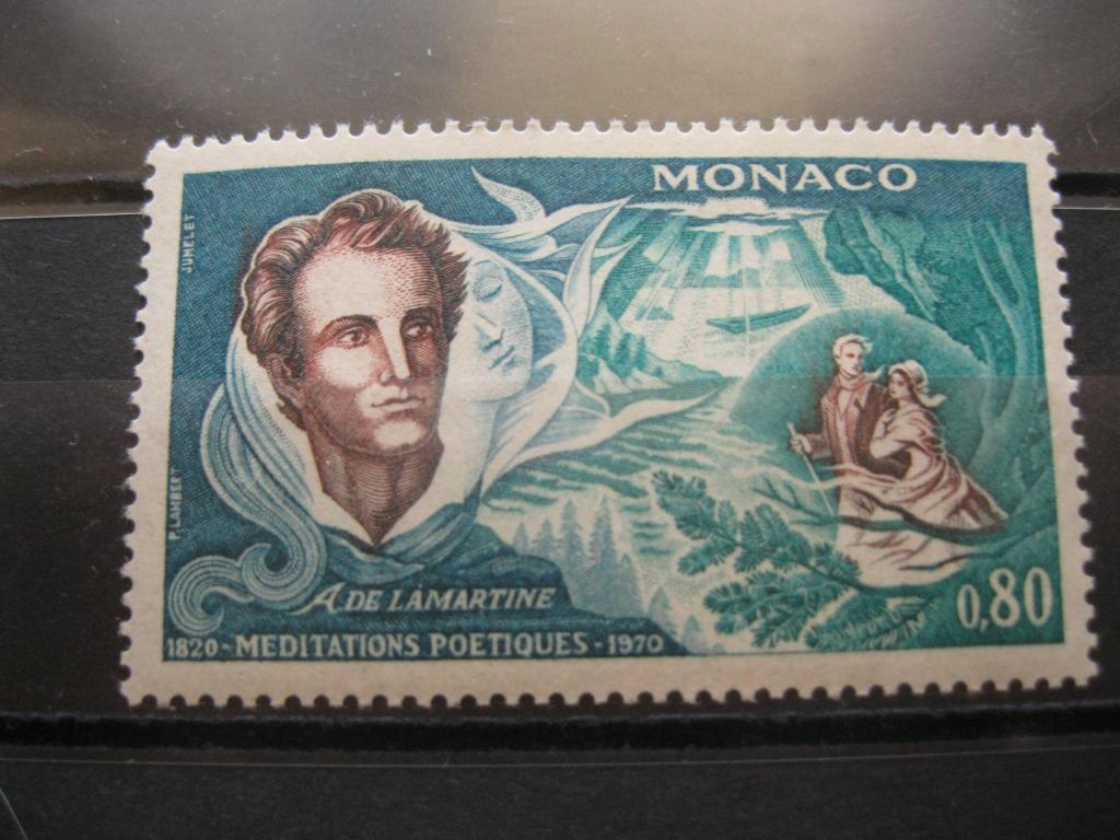 МОНАКО - 100 лет со дня смерти поэта Альфонса де Ламартина 1970