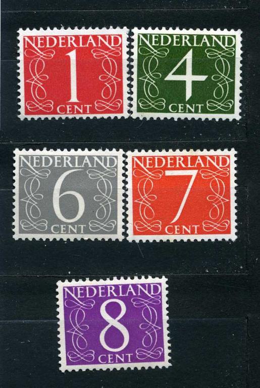 Нидерланды. Цифры. Стандарт. 1946/57.**
