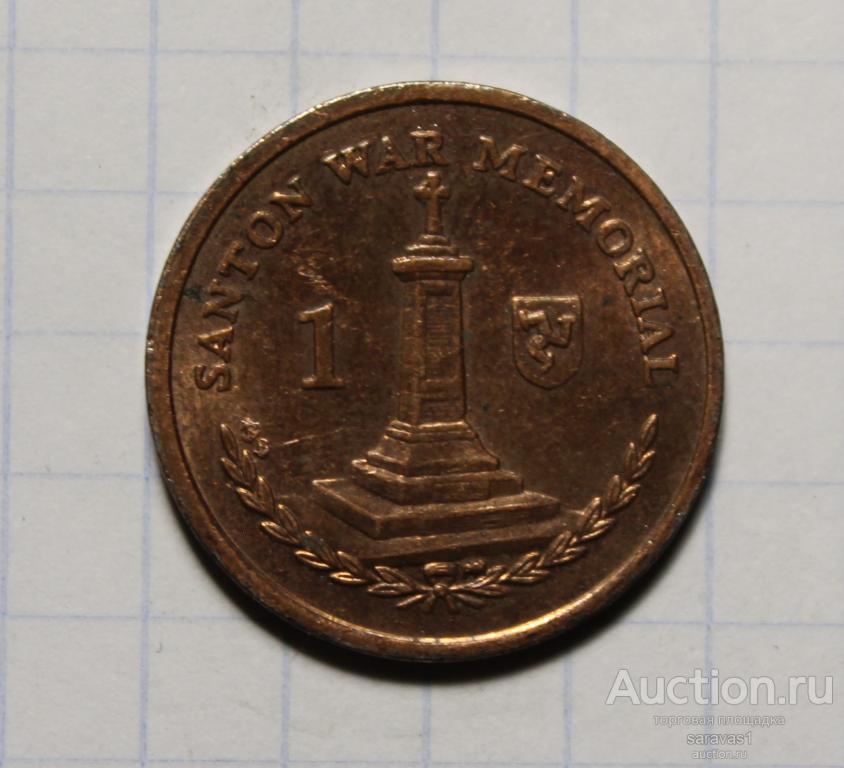 Остров МЭН 1 пенни 2014 ВВ км#1253 3ий портрет.