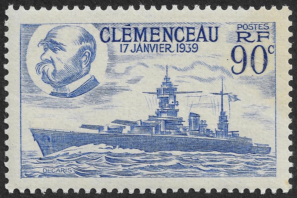 Франция 1939 г. 90 центов, корабль, № 443, MNH OG **