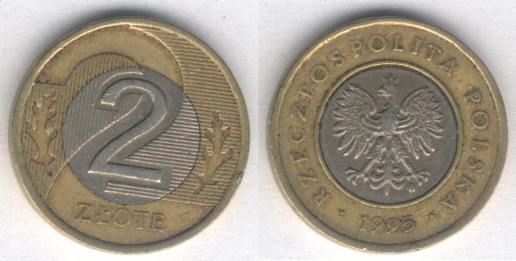 Монета Польша 2 злотых 1995 г. VF