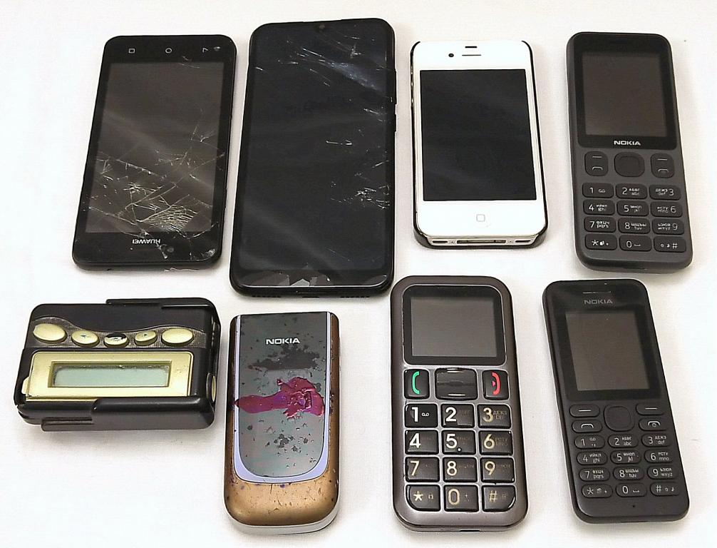 СОТОВЫЕ ТЕЛЕФОНЫ + СМАРТФОНЫ + ПЕЙДЖЕР -  8 шт. - ВСЕ одним ЛОТОМ на запчасти   (К17/49)