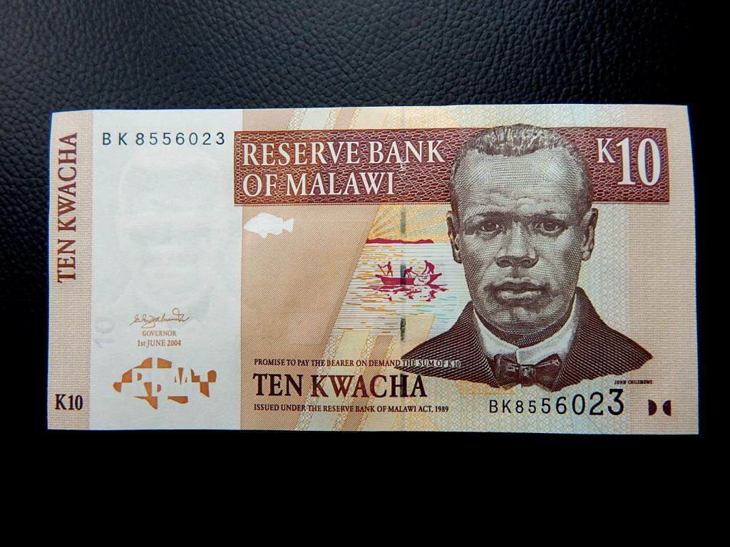 Бона 10 квача 2004 года серии "ВК" Малави UNC