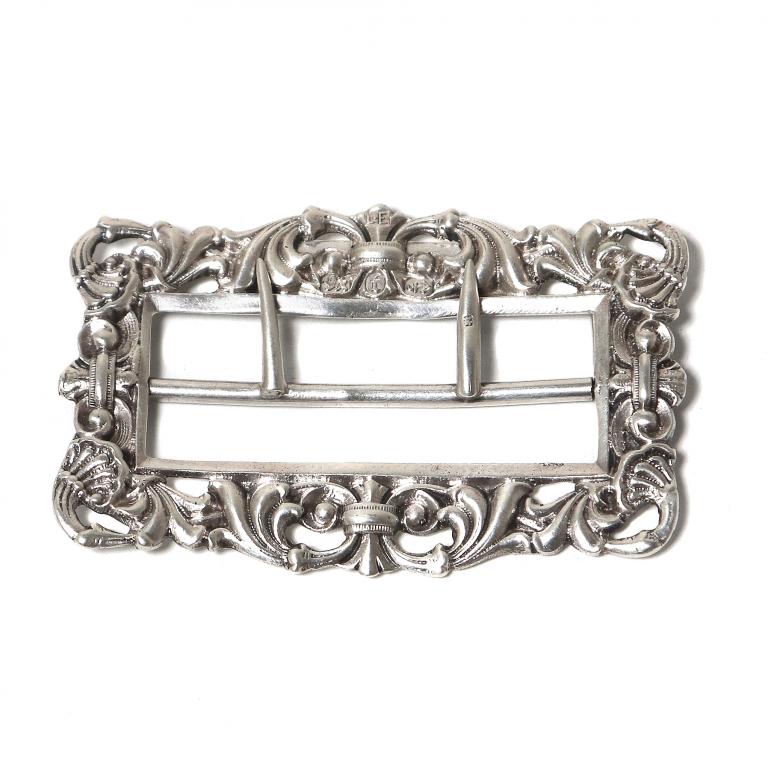Серебряная пряжка для пояса шириной 4,7 см. Англия, 1893 год