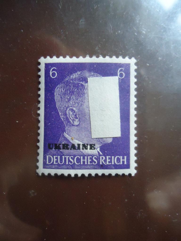 1941 г.  Германия  3-й Рейх  оккупация Украины  MNH.  марка фиолетовая.