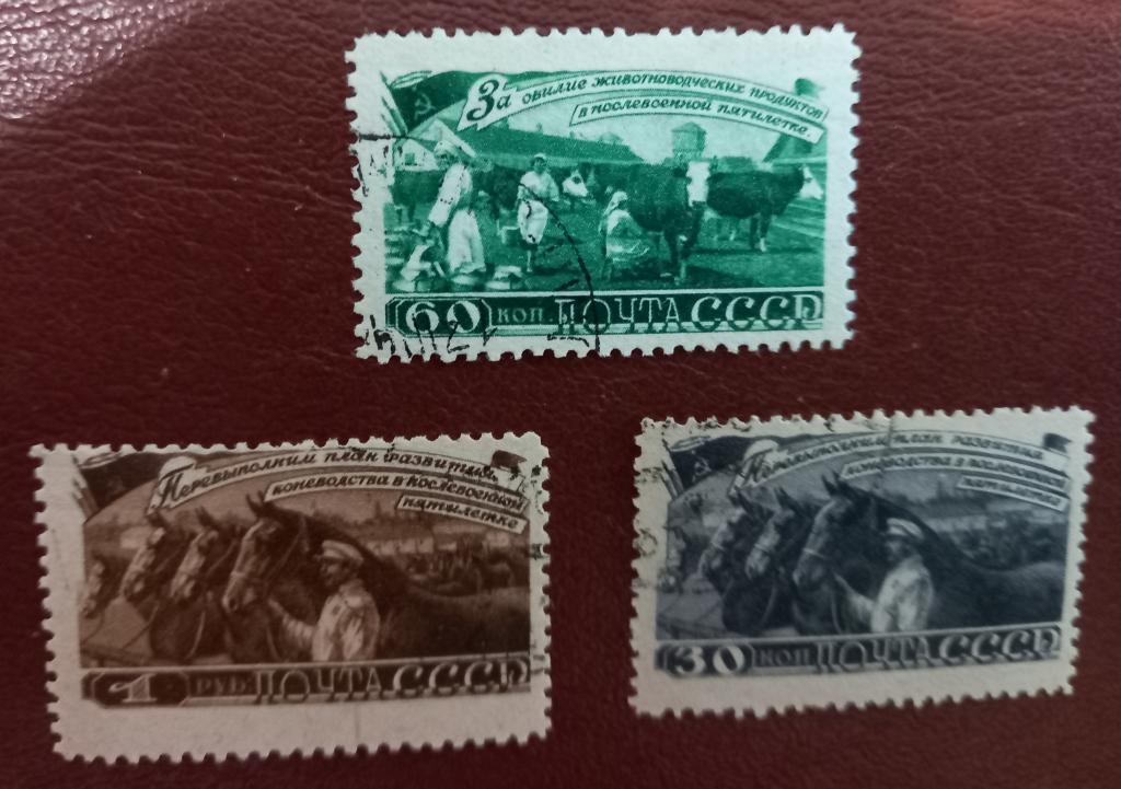 СССР 1948 год За досрочное выполнение 5-летнего плана по Животноводству   Гаш $