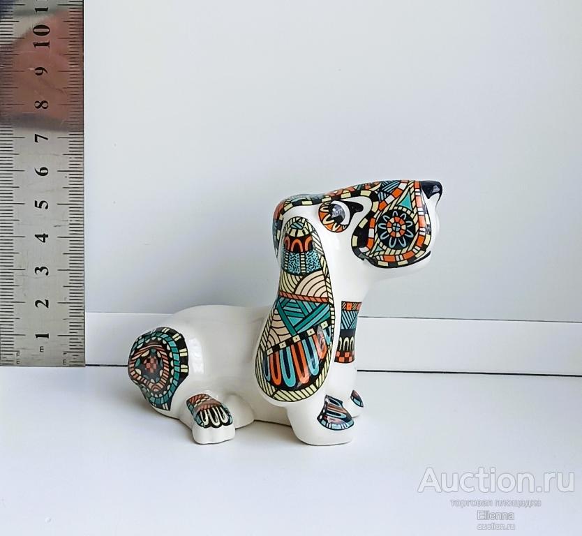 Россия. Москва. Фарфоровая статуэтка Дружок  собачка щенок собака