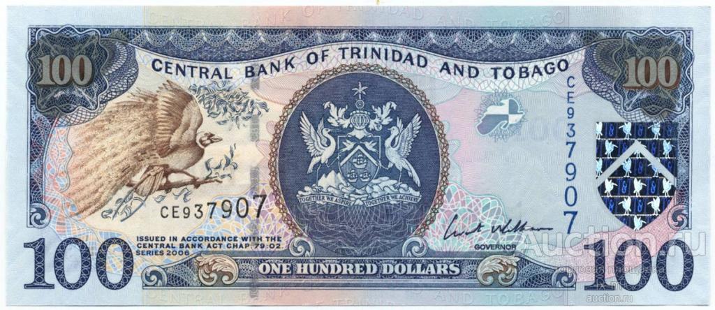 Тринидад и Тобаго 2006 г. 100 долларов UNC