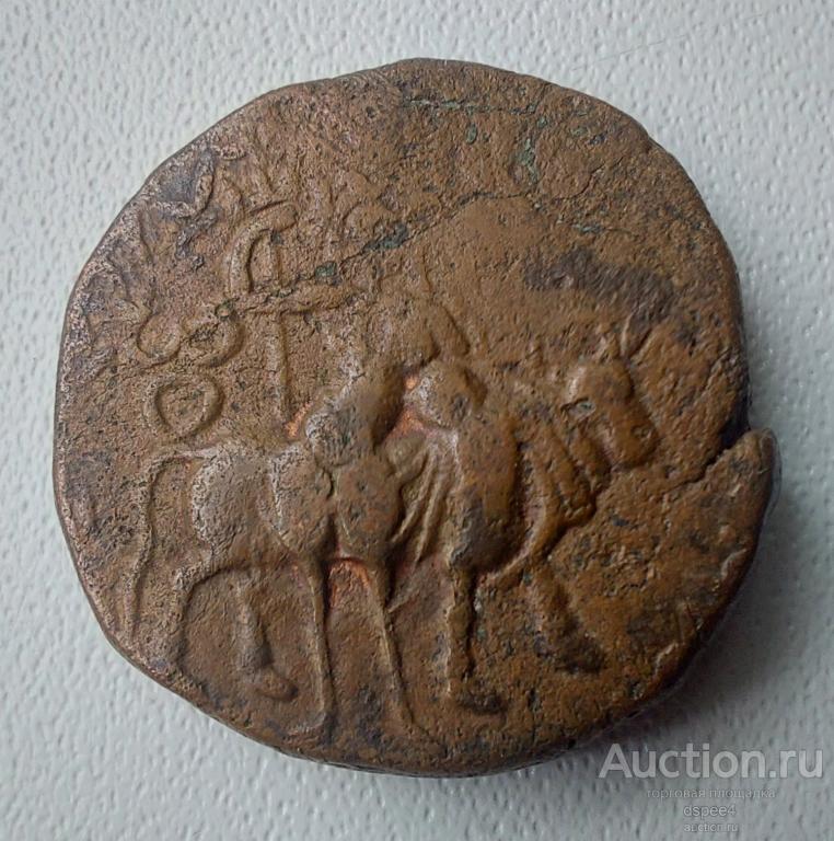 Тетрадрахма Кушанское царство Вима Кадфиз 100- 127 г н э Отличная