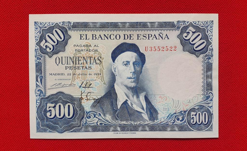 500 песет "Banco de España", 1954 (1958) год, Испанское Государство (Испания)