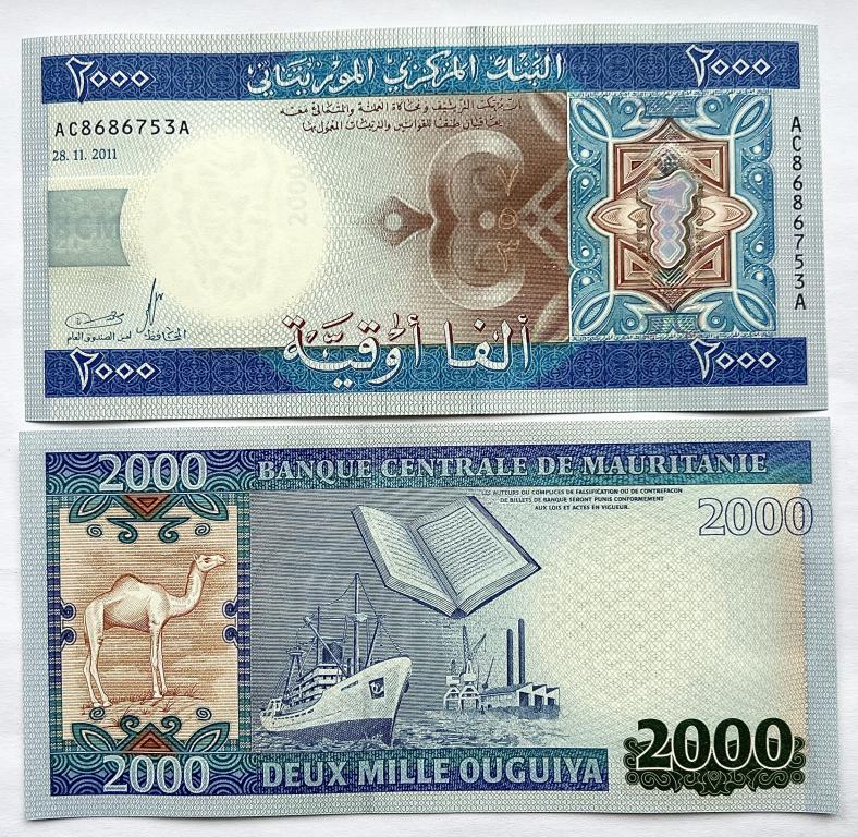 МАВРИТАНИЯ 2000 УГИЙ 2011 ГОД UNC