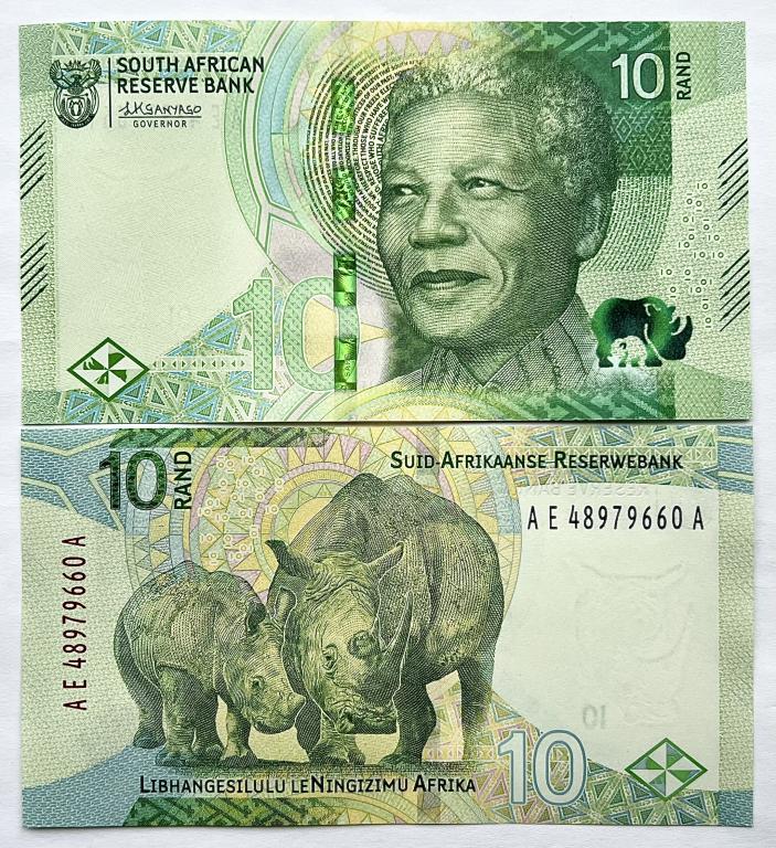 ЮЖНАЯ АФРИКА ЮАР 10 РАНДОВ 2023 ГОД UNC