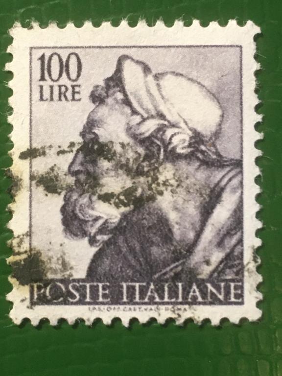 Марка. Стандартная серия.  Италия. 1961 г.