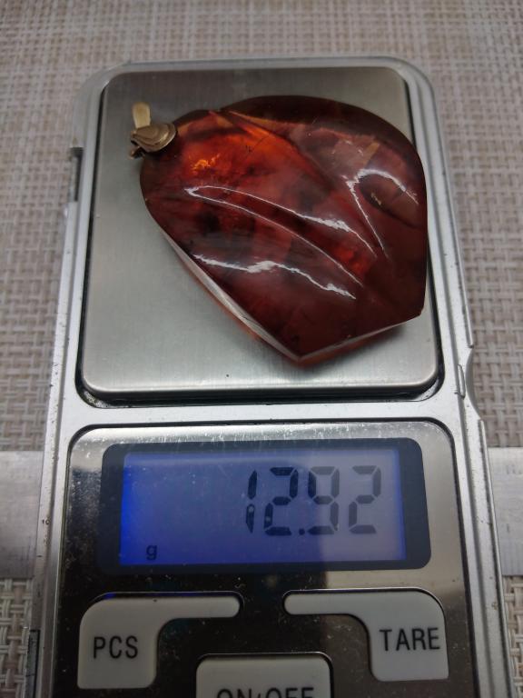Кулон СССР серебро 875 Янтарь. Винтаж