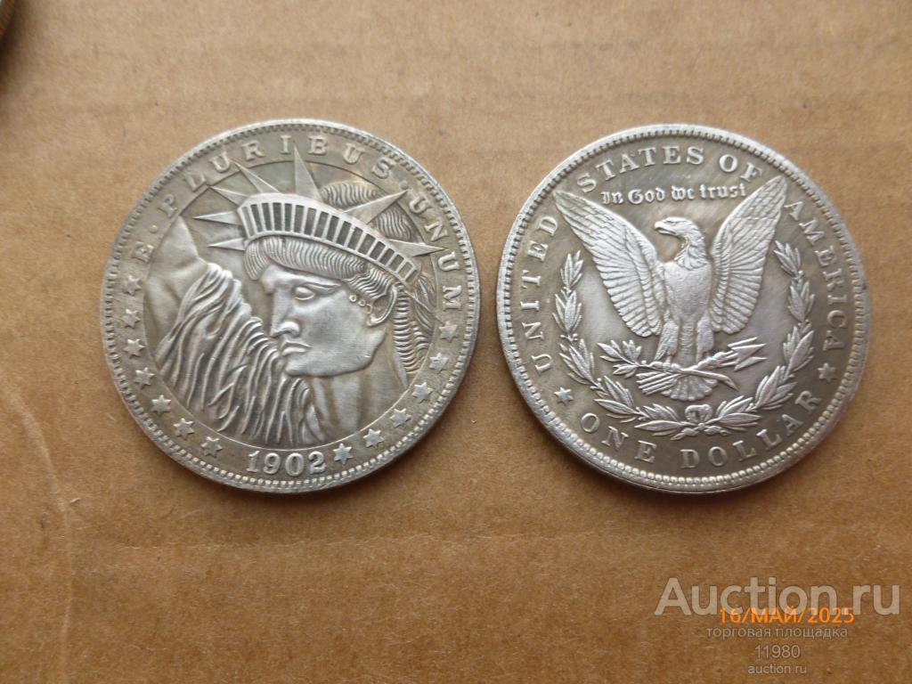 1 доллар 1902 г. США. Хобо. Голова статуи свободы. Немагнитная.