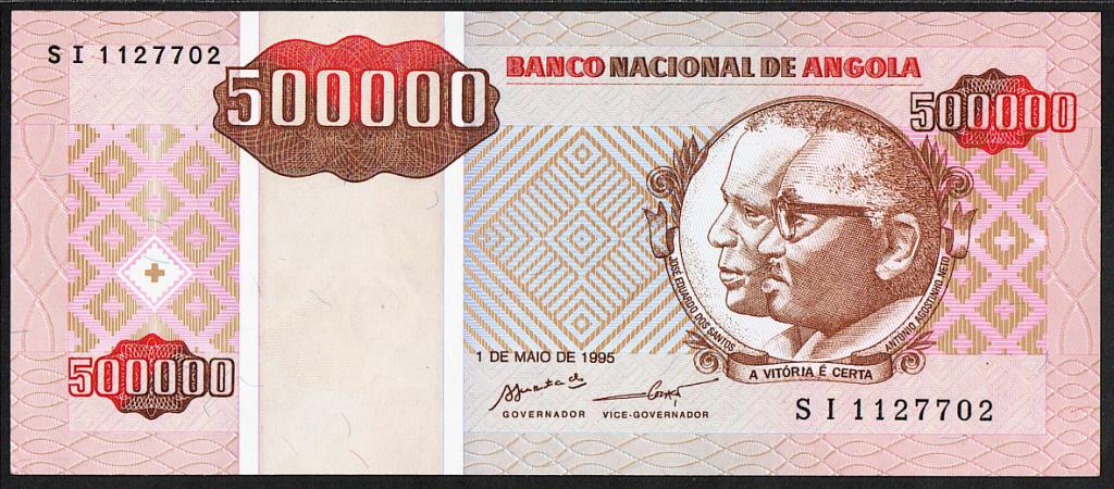 Ангола. 500000 кванза. 1995г. UNC. ПРЕСС. В1-4551