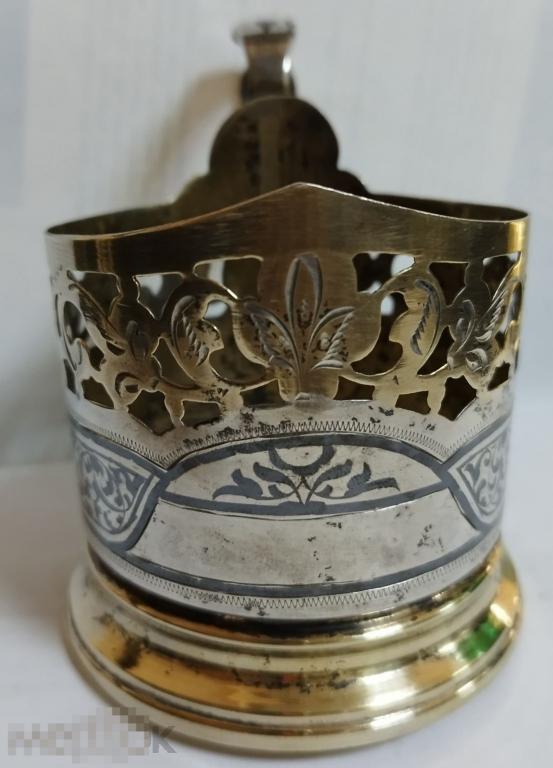 Подстаканник серебряный,чернение, Кубачинский художественной комбинат, СССР. #2