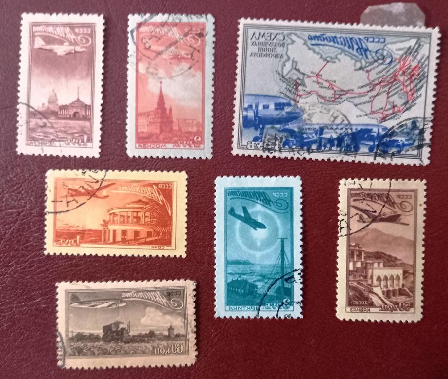 СССР 1949 год Авиация Авиапочта. Воздушные линии Аэрофлота Гаш $